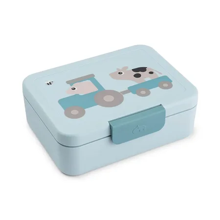 Done by Deer Lunchbox mit Trennwand, Tiny Farm Blue