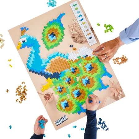 Plus Plus Puzzle nach Nummern Pfau, 800 stk