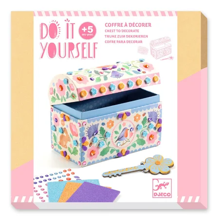 Djeco DIY, Schatzkiste rosa