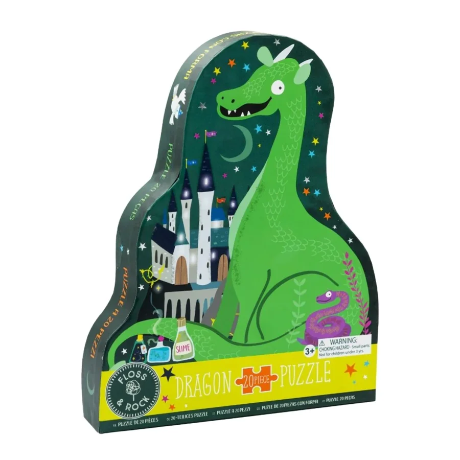 Kinderpuzzle, 20 Teile - Drache, Floss & Rock 