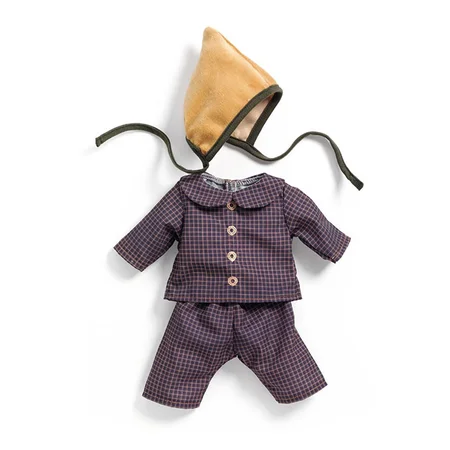 Djeco Pomea Puppenkleidung, Set mit Hut, Ambre
