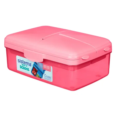 Sistema Slimline Quaddie Brotdose 1.5L, rosa punsch