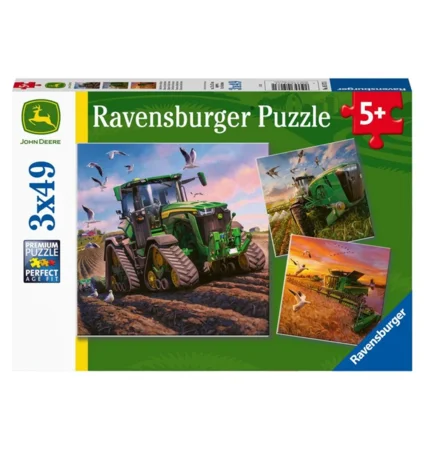 John Deere puslespil 3-i-1, 49 brikker