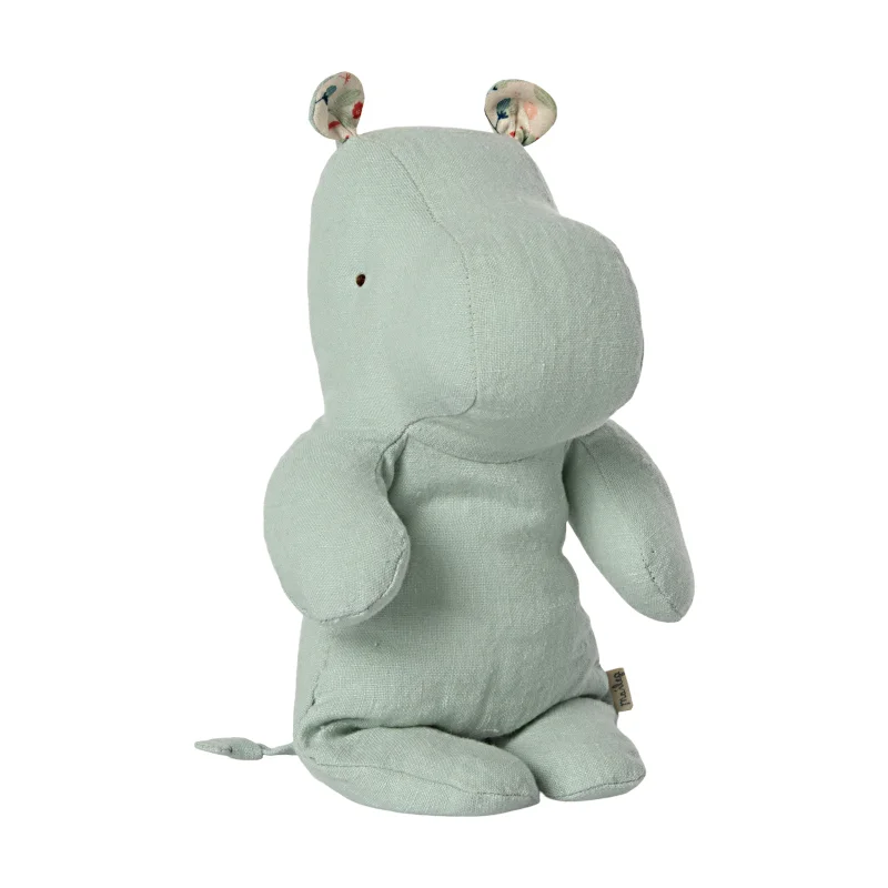 Maileg Safari Friends, lille flodhest - Light Mint