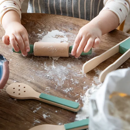 Sebra Küchenutensilien-Set aus Holz