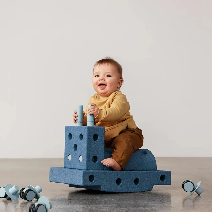 MODU Curiosity Sæt, 13 Dele - Deep Blue/Sky Blue