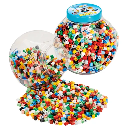 Hama maxi perler i bøtte, 2000 stk - blå