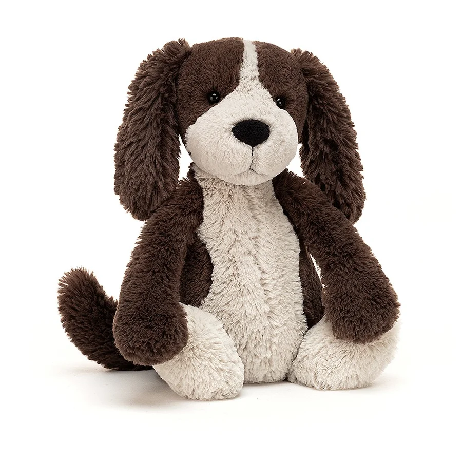 Jellycat Bashful hvalp brun/hvid, 31 cm