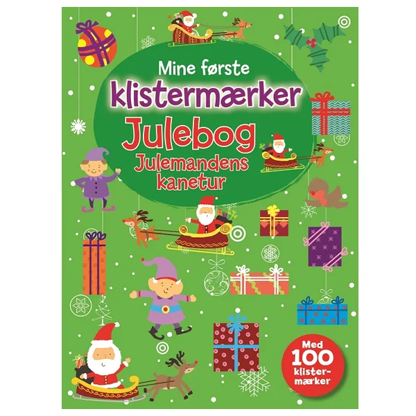Julebog med klistermærker - Julemandens kanetur