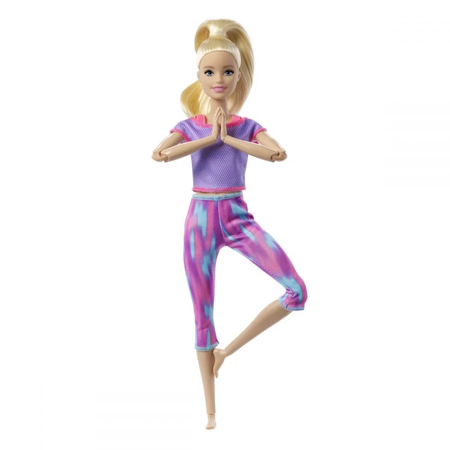 Barbie Made-to-move dukke, pink/lilla sæt