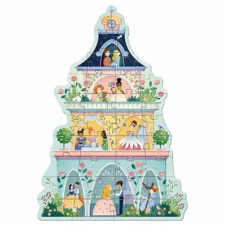 Djeco Bodenpuzzle, Prinzessinnenturm - 36 Teile