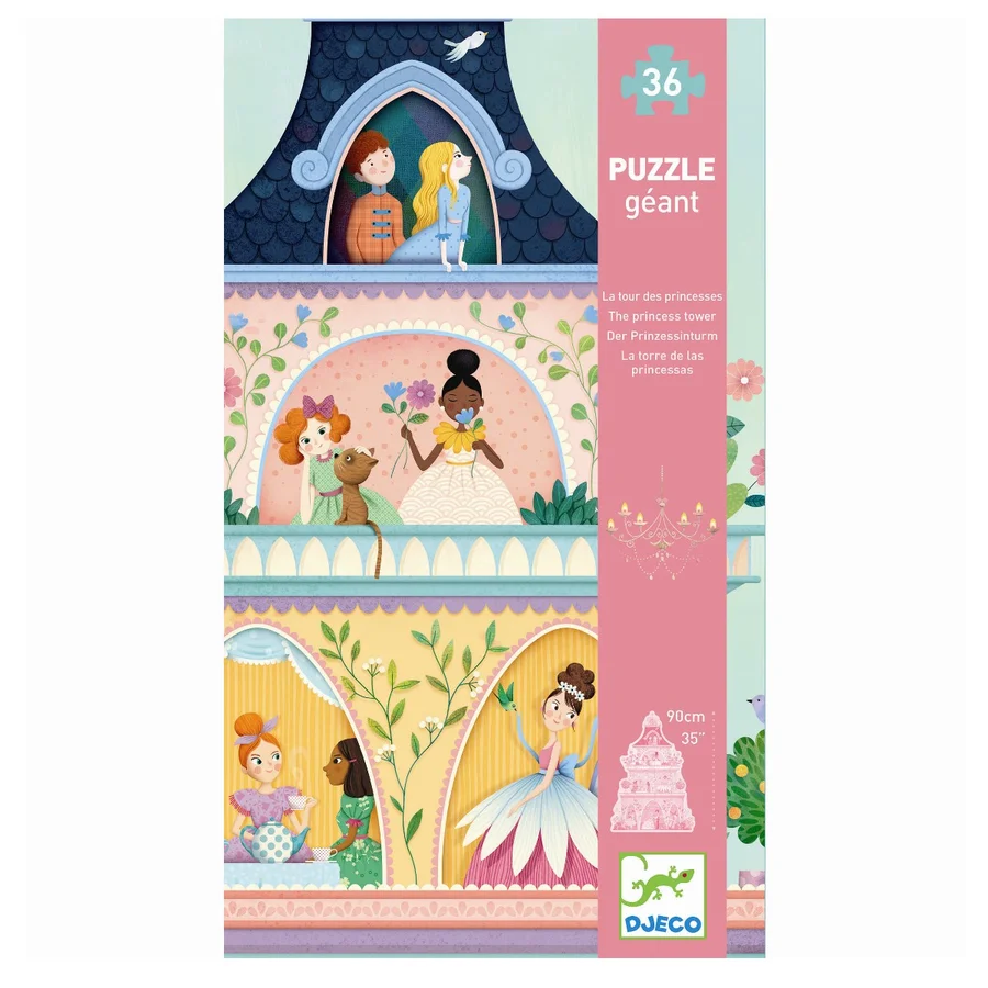 Djeco Bodenpuzzle, Prinzessinnenturm - 36 Teile