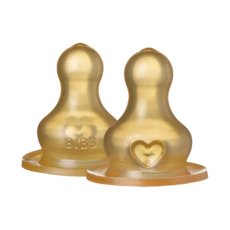 Bibs sutteflaskehoveder 2-pak, Latex slow flow