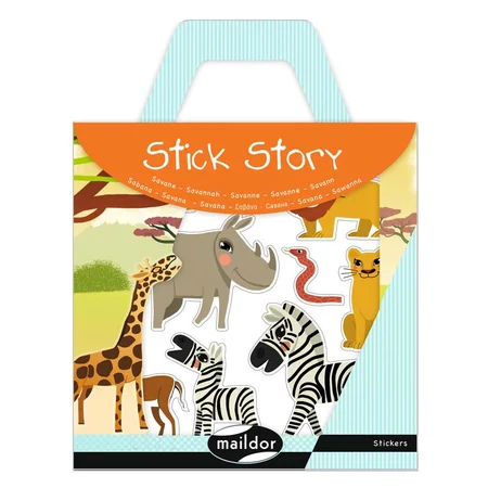 Stick Story m.genanvendelige stickers, savanne