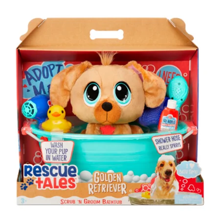 Rescue Tales hundehvalp med plejesæt og badekar