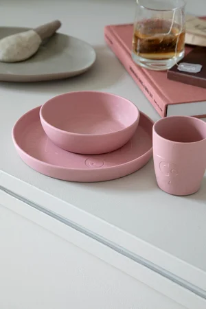 Sebra 2-pak MUMS tallerkener, Blossom Pink