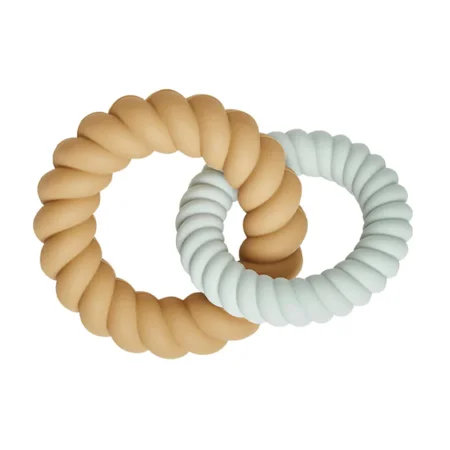OYOY Mellow teether, pale mint/light rubber
