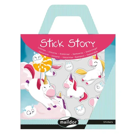Stick Story m.genanvendelige stickers, enhjørninger