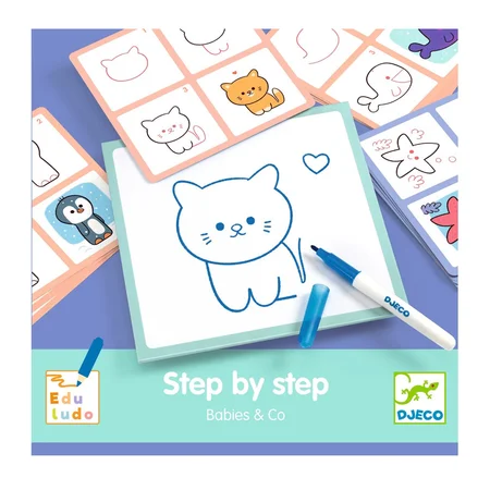 Djeco Lernspiel: Step by step Babies & Co