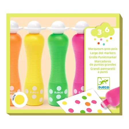 Djeco Schaumstoff-Tupfstifte, neon