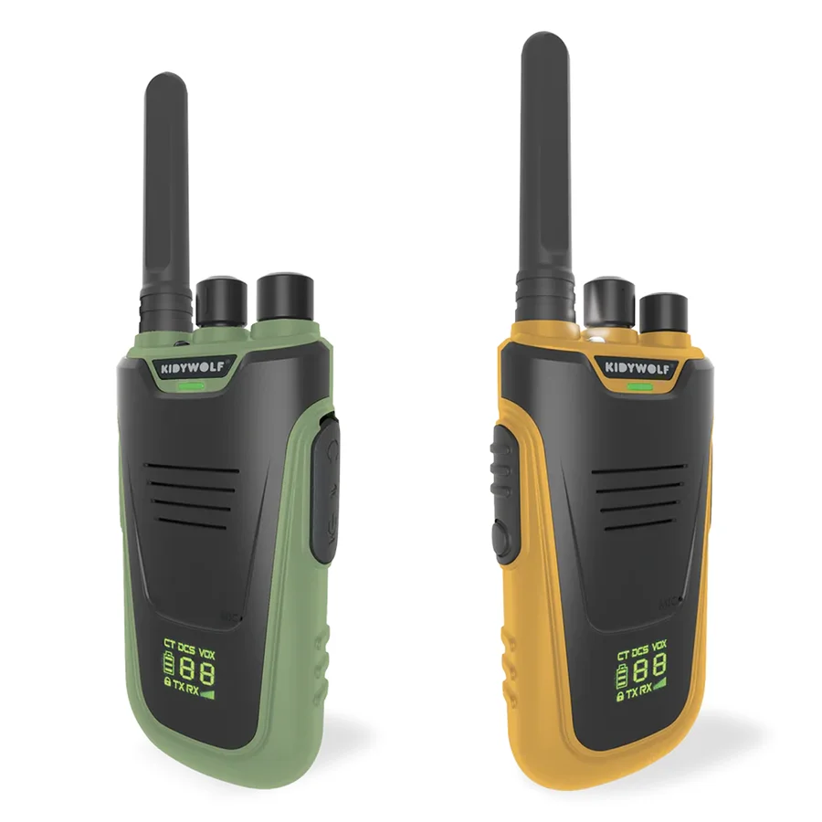 Walkie-Talkie-Set, grün-orange, Kidywolf 