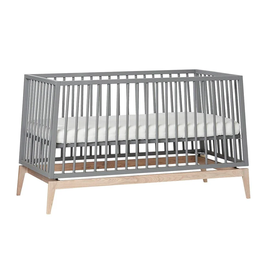 Leander Luna babyseng, 140 x 70 - grå/eg