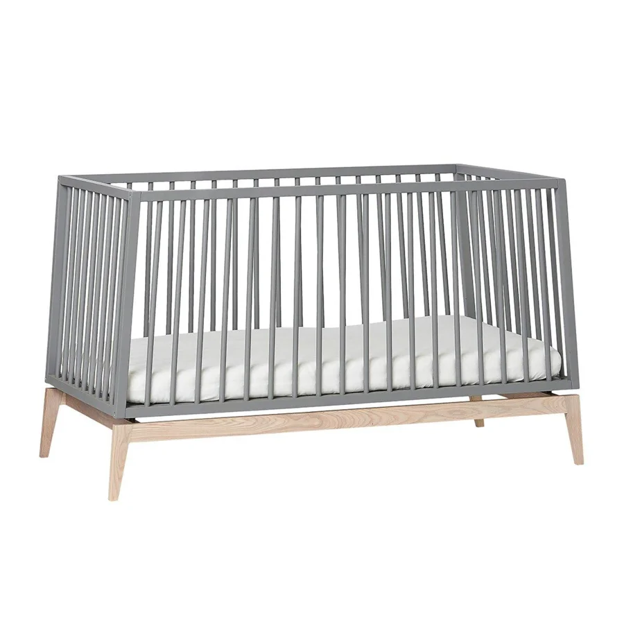 Leander Luna babyseng, 140 x 70 - grå/eg