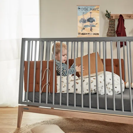 Leander Luna babyseng, 140 x 70 - grå/eg