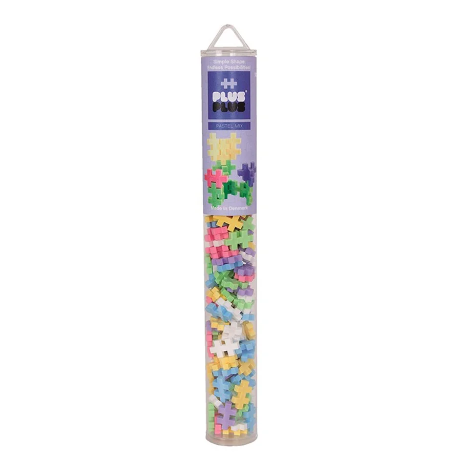 Plus Plus MINI Pastel i rør, 100 stk