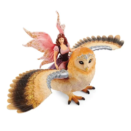 Schleich Bayala, flyvende ugle med fe
