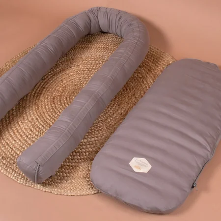 Filibabba Premium Kapok-Babynestchen, grau
