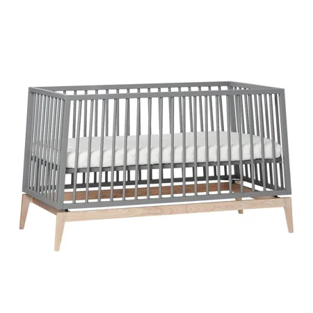 Leander Luna babyseng, 140 x 70 - grå/eg