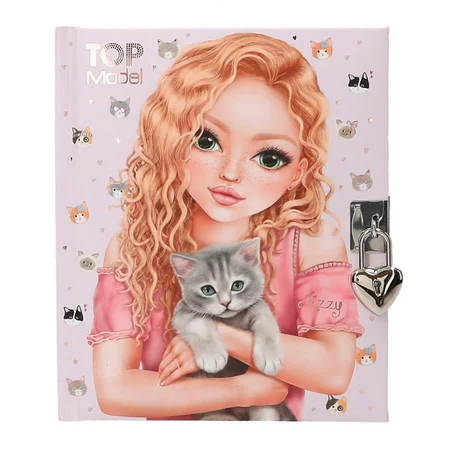 TOPModel Tagebuch Kitty mit Herzschloss