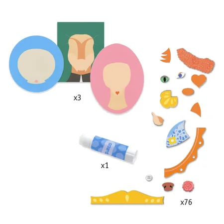 Djeco kreativ æske, collage - familieportræt
