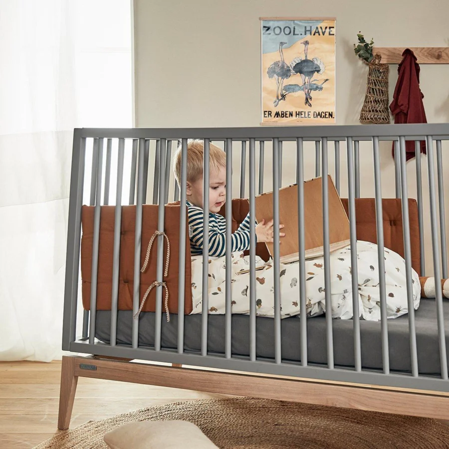 Leander Luna babyseng, 140 x 70 - grå/eg