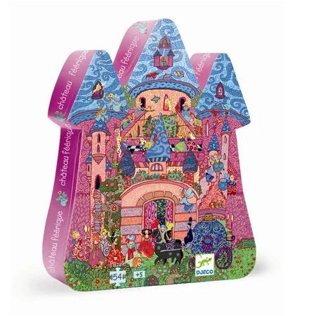 Djeco Silhouette Puzzle, Schloss - 54 Teile