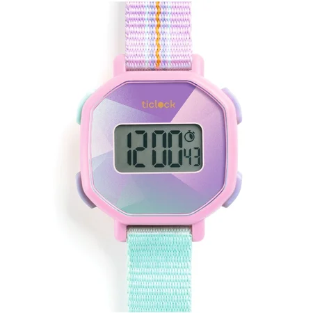 Djeco Ticlock Digitaluhr, lila Prisma