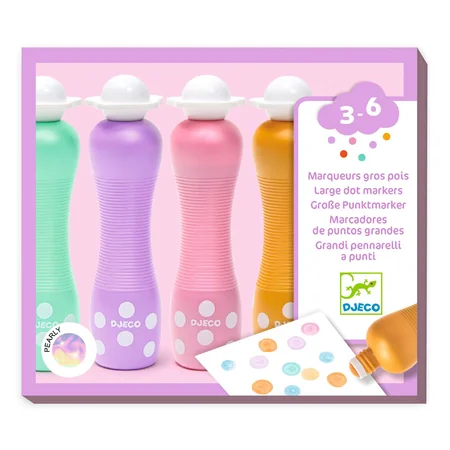 Djeco Schaumstoff-Tupfstifte, perlmutt
