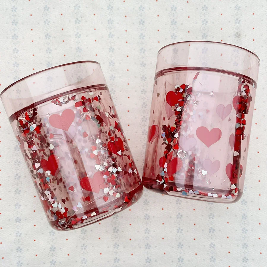 Konges Sløjd 2-pak glitter kopper, heart