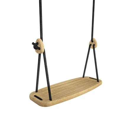 Lillagunga gynge "Classic", eg, sorte reb, 2,80-3,80 m
