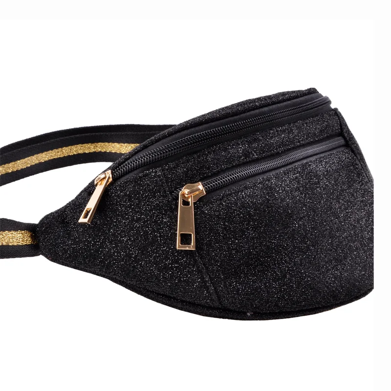Sofie Schnoor bumbag, sort glitter
