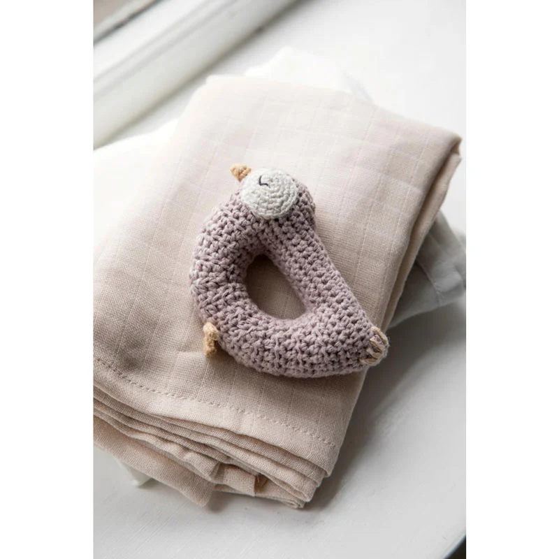 Sebra hæklet rangle, fuglen Bliss - misty rose