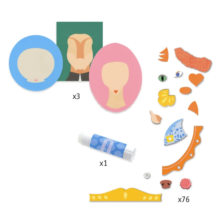 Djeco kreativ æske, collage - familieportræt