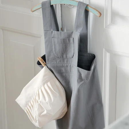Sebra Kinderschürze mit Kochmütze, elephant grey