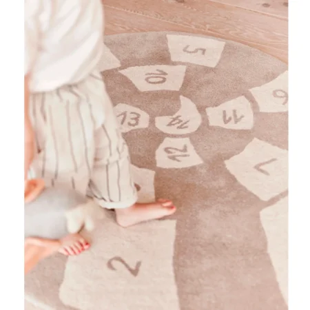 OYOY Nautilus Hopscotch tæppe, clay/off white