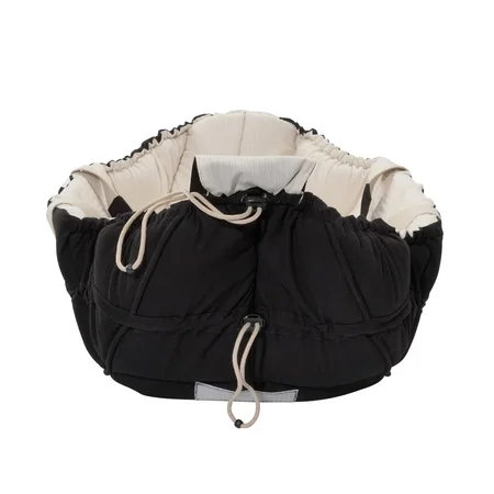 Copenhagen Colors Bio-Babytrage und Spielteppich, black w. cream solid stripe
