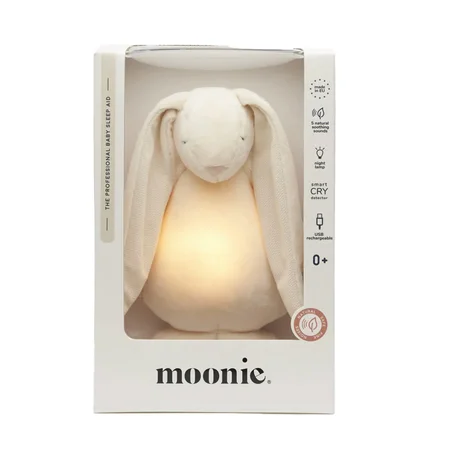 Moonie 2.0 The Humming Kanin med lampe, Cream