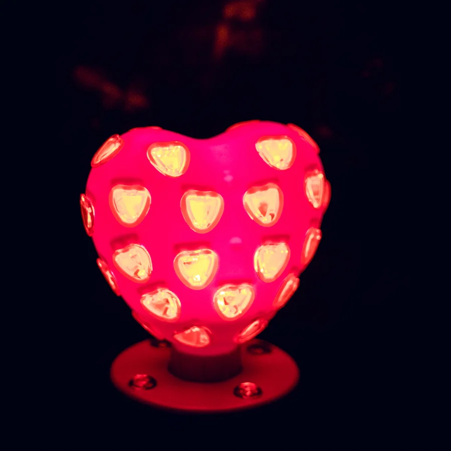 Hjerte disco lampe, Ø15,5cm 