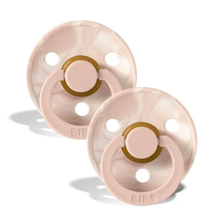 Bibs 2-pak rund sut, str 1 - Tie Dye Blush/Ivory