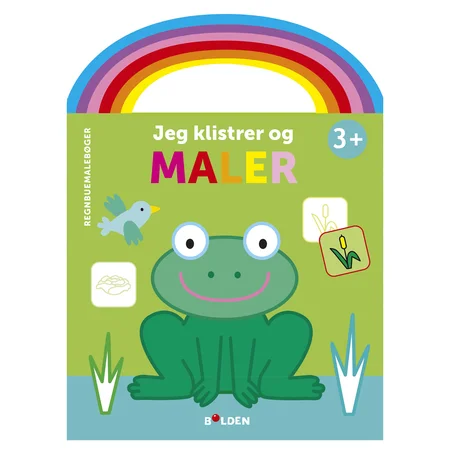 Regnbuemalebog - Jeg klistrer og maler (frø) - fra 3 år